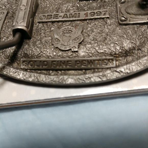 🆕💥NWOT Bill Elliott Awesome Pewter Belt Buckle Dated 1997 - Picture 8 of 10
